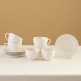 Karaca Anna Embossed Teetassen-Set für 6 Personen, 220 ml